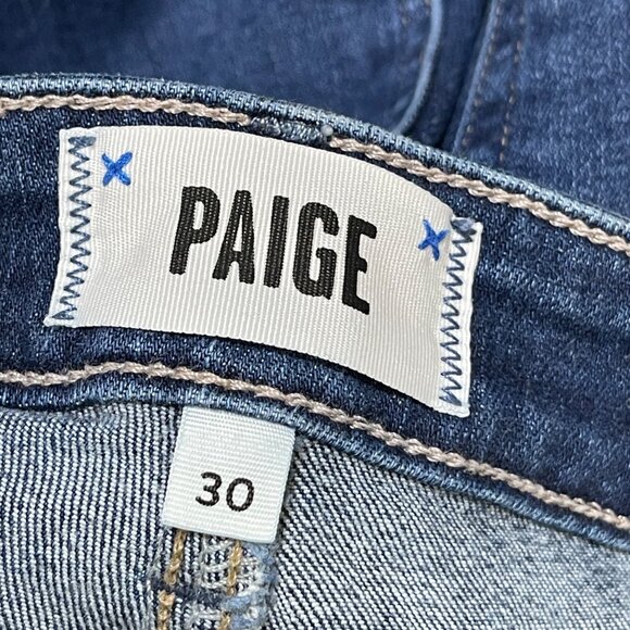 Paige Shelby Slim Crop Flare Portrait Size 30 Stretch NO Distressing - Picture 3 of 6